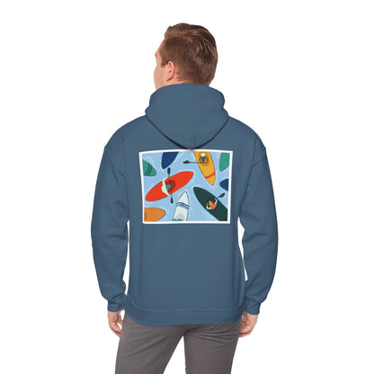 Serene Adventure Hoodie with Lotus Design, Eco-Friendly Sweatshirt for Outdoors, Yoga, Surfing, Beach Days, Mindfulness, Gift for Her, Gift for Him, Kayak Sweatshirt, Outdoor Designs