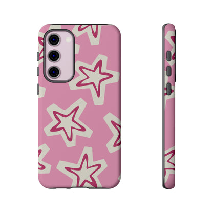 Starry Pink Phone Case | Tough Cases for Trendy Protection, Cute Gift, Fun Design, Holiday Match, Everyday Use