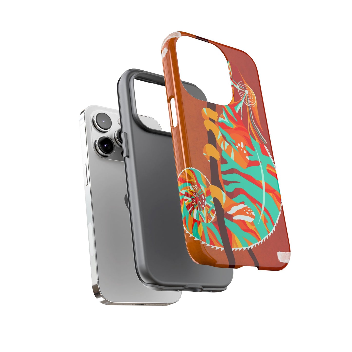 Chameleon Phone Case - Vibrant Artistic Design, Tough Cases for Animal Lovers, Unique Gift, Eco-Friendly Protection
