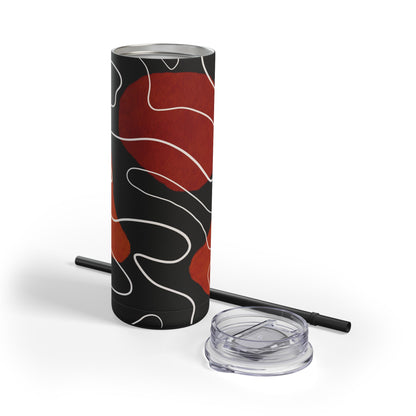 Stylish Matte Tumbler with Abstract Design, Perfect for Gifts, Travel, Coffee Lovers, Home Decor, and Reusable Drinkware