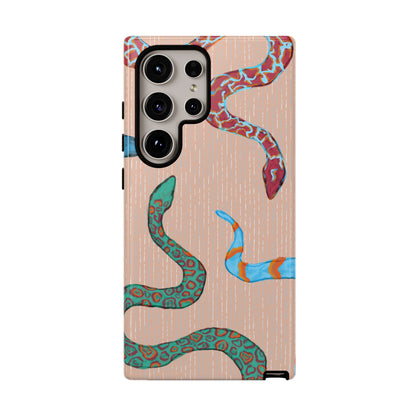 Colorful Snake Phone Case, Tough Phone Case, Unique Phone Cover, Animal Print Case, Gifts for Her, Trendy Accessories