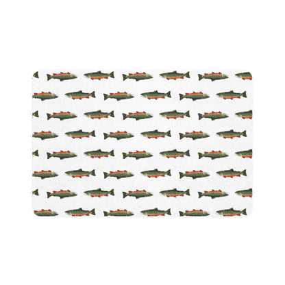 Fish Pattern Pet Food Mat, Cat Dog Bowl Mat, Kitchen Decor for Pet Lovers, Non-Slip Feeding Mat, Unique Gift Idea