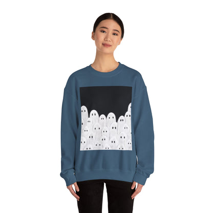 Painted Ghosts Crewneck | Cozy Sweatshirt, Perfect for Halloween, Fall, and Spooky Season