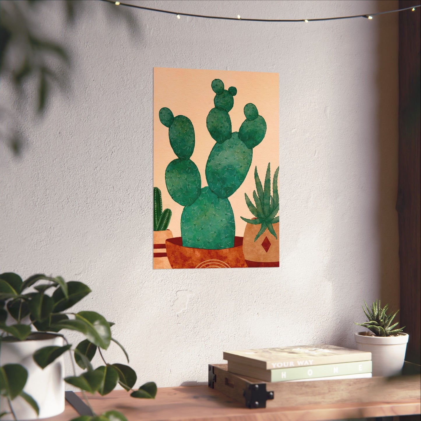Cactus Art Print, Matte Vertical Posters, Botanical Decor, Green Home Art, Nature Wall Art, Gifts for Plant Lovers