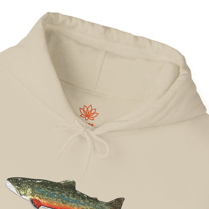 Trout Design Heavy Blend Hoodie, Fishing Gift, Outdoor Apparel, Comfortable Sweatshirt, Unisex Hoodie, Casual Fishing Wear