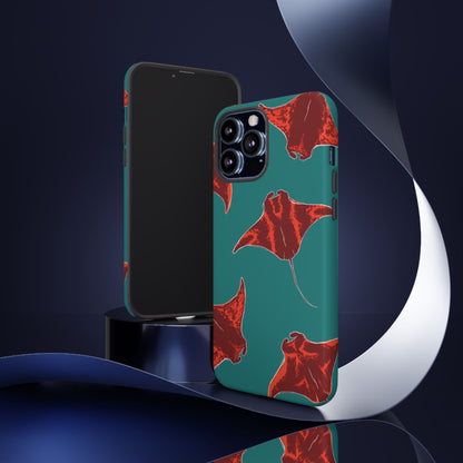 Manta Ray Phone Case, Tropical Phone Cover, Ocean Vibe Accessories, Summer Gift Idea, Marine Animal Merchandise
