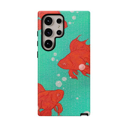 Vibrant Goldfish Phone Case, Colorful iPhone Cover, Ocean Vibe Accessory, Unique Gift for Fish Lovers, Cute Phone Cases