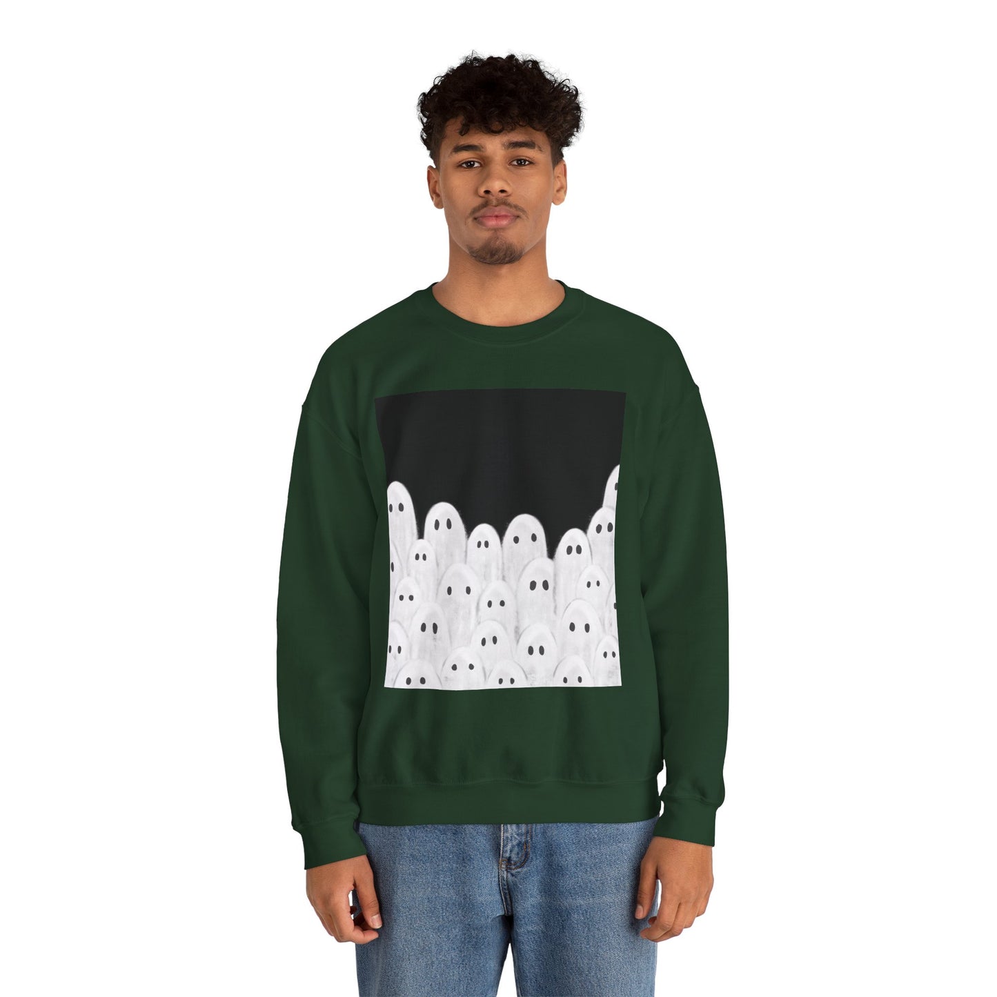 Painted Ghosts Crewneck | Cozy Sweatshirt, Perfect for Halloween, Fall, and Spooky Season