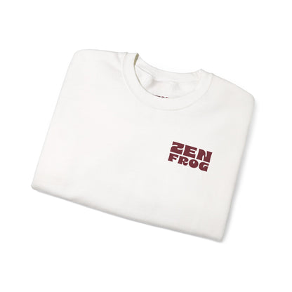 Zen Frog Unisex Crewneck Sweatshirt, Cozy Casual Wear, Perfect for Relaxation, Gifts for Nature Lovers, Spring Fashion