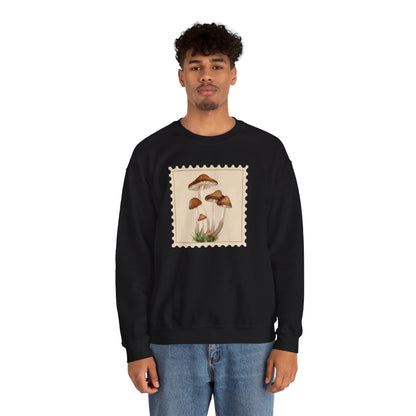 Mushroom Vibes Unisex Crewneck Sweatshirt - Cozy Fashion, Nature Lover Gift, Fall Outfit, Eco-Friendly Style, Perfect for Autumn, Artsy Sweatshirts, Premium, Nature-inspired Crewnecks