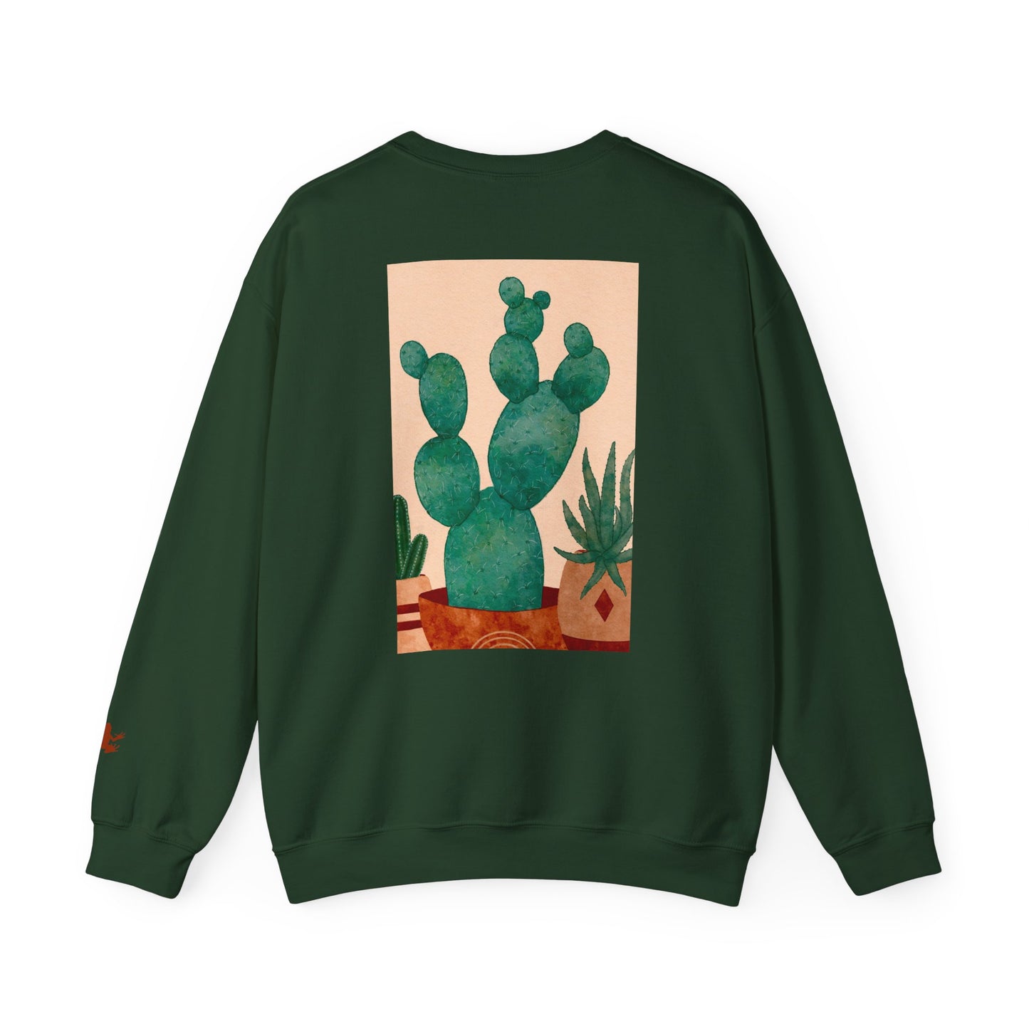 Cactus Art Crewneck Sweatshirt - Cozy unisex pullover, perfect for plant lovers, everyday wear, gifts for him/her, and casual outings