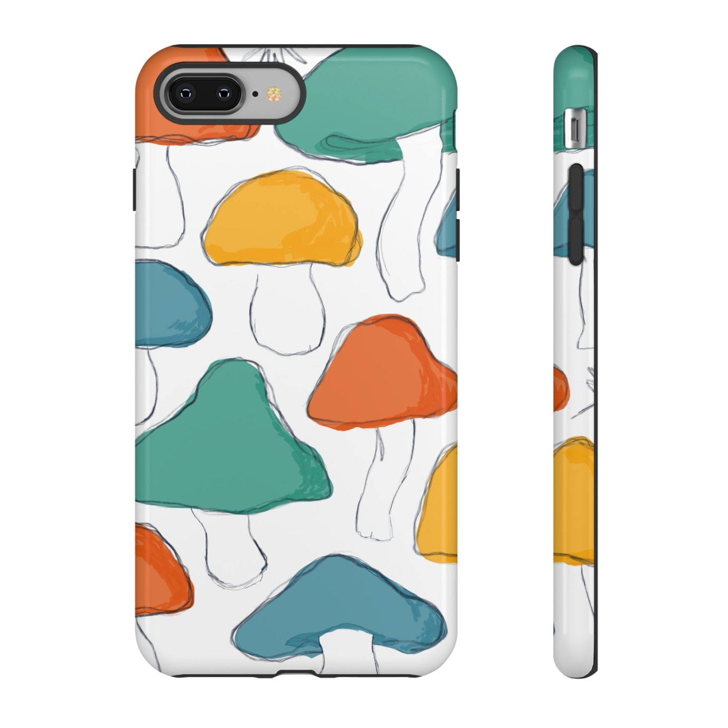 Mushroom Phone Case with Colorful Design, Tough Cases, Floral Tech Accessories, Gift for Nature Lovers, Trending Phone Cover