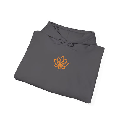 Serene Adventure Hoodie with Lotus Design, Eco-Friendly Sweatshirt for Outdoors, Yoga, Surfing, Beach Days, Mindfulness, Gift for Her, Gift for Him, Kayak Sweatshirt, Outdoor Designs