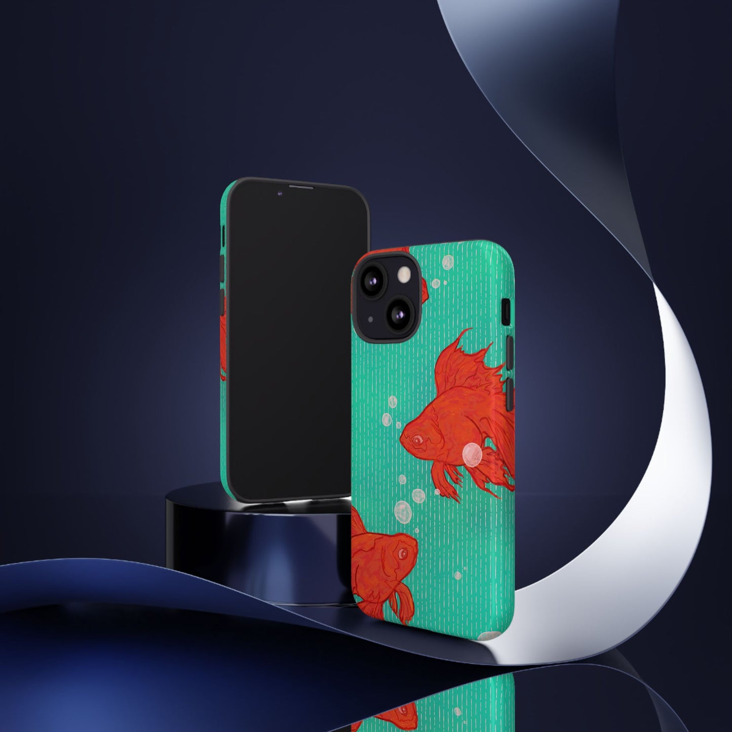 Vibrant Goldfish Phone Case, Colorful iPhone Cover, Ocean Vibe Accessory, Unique Gift for Fish Lovers, Cute Phone Cases