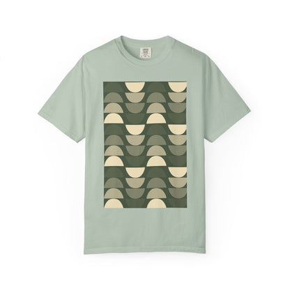 Stylish Unisex Garment-Dyed T-Shirt with Abstract Wave Design, Casual Wear, Graphic Tee, Unique Fashion, Gift for Him/Her