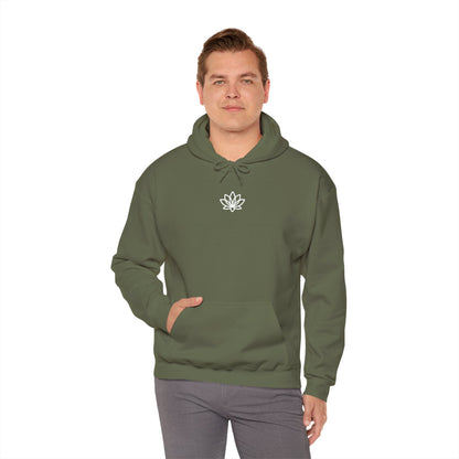 Lotus Flower Unisex Hoodie: Cozy Sweatshirt, Gift for Yoga Lovers, Meditation Apparel, Casual Streetwear, Nature-Inspired Wear, Artsy Collage, Cool Crewnecks