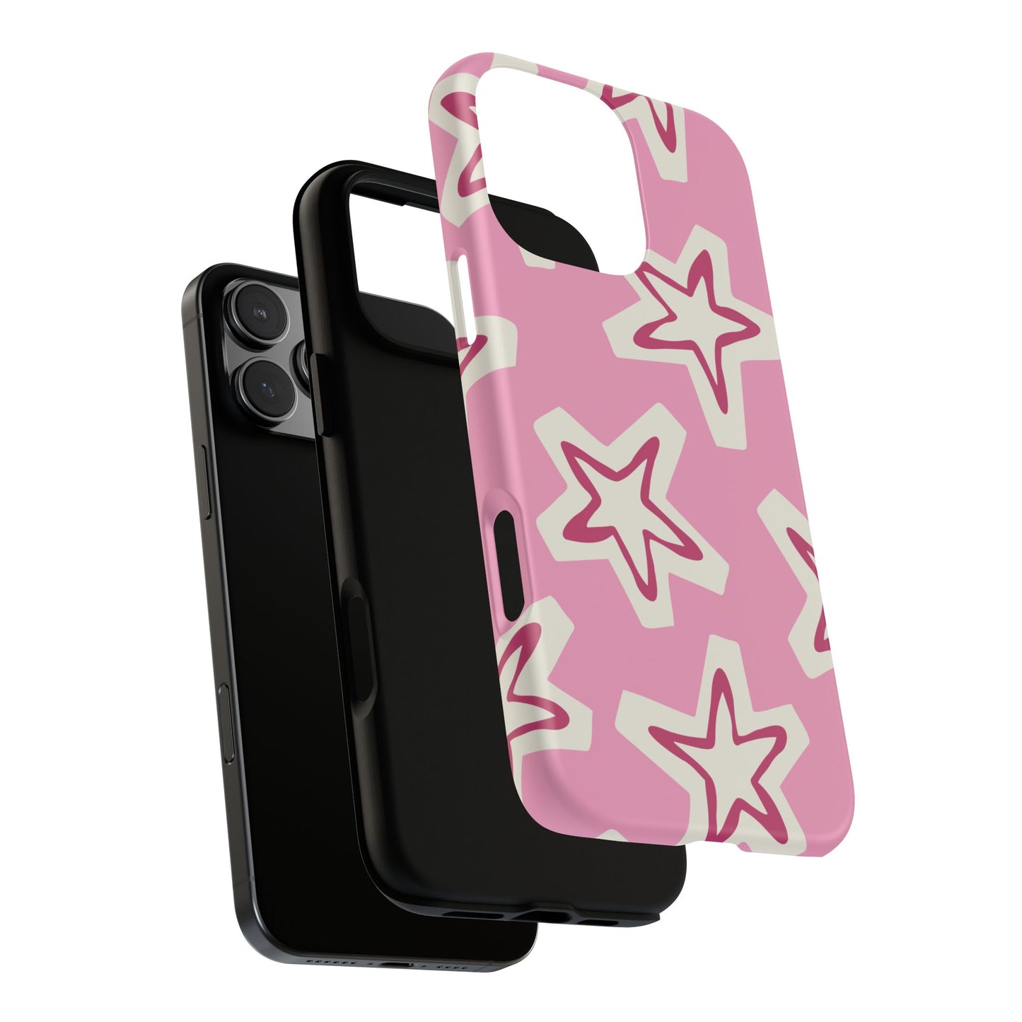 Starry Pink Phone Case | Tough Cases for Trendy Protection, Cute Gift, Fun Design, Holiday Match, Everyday Use