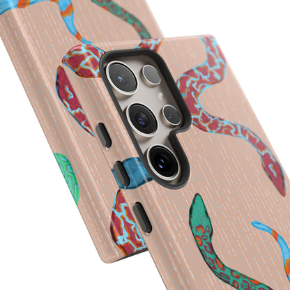 Colorful Snake Phone Case, Tough Phone Case, Unique Phone Cover, Animal Print Case, Gifts for Her, Trendy Accessories