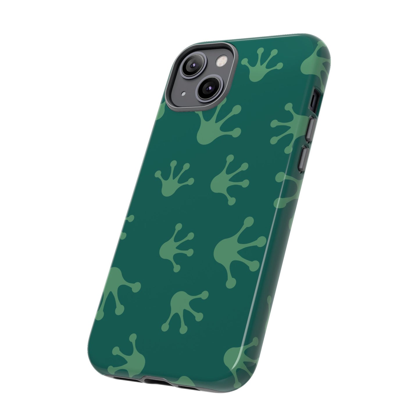 Frog Print Phone Case, Nature Lover Gift, Eco-Friendly Cover, Fun Green Design, Unique Frog Accessories