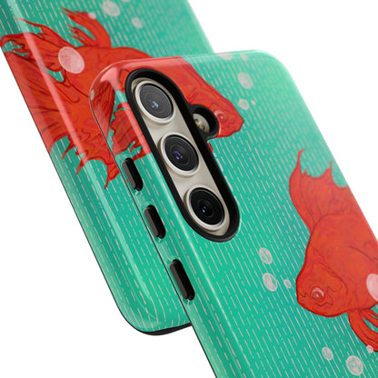 Vibrant Goldfish Phone Case, Colorful iPhone Cover, Ocean Vibe Accessory, Unique Gift for Fish Lovers, Cute Phone Cases