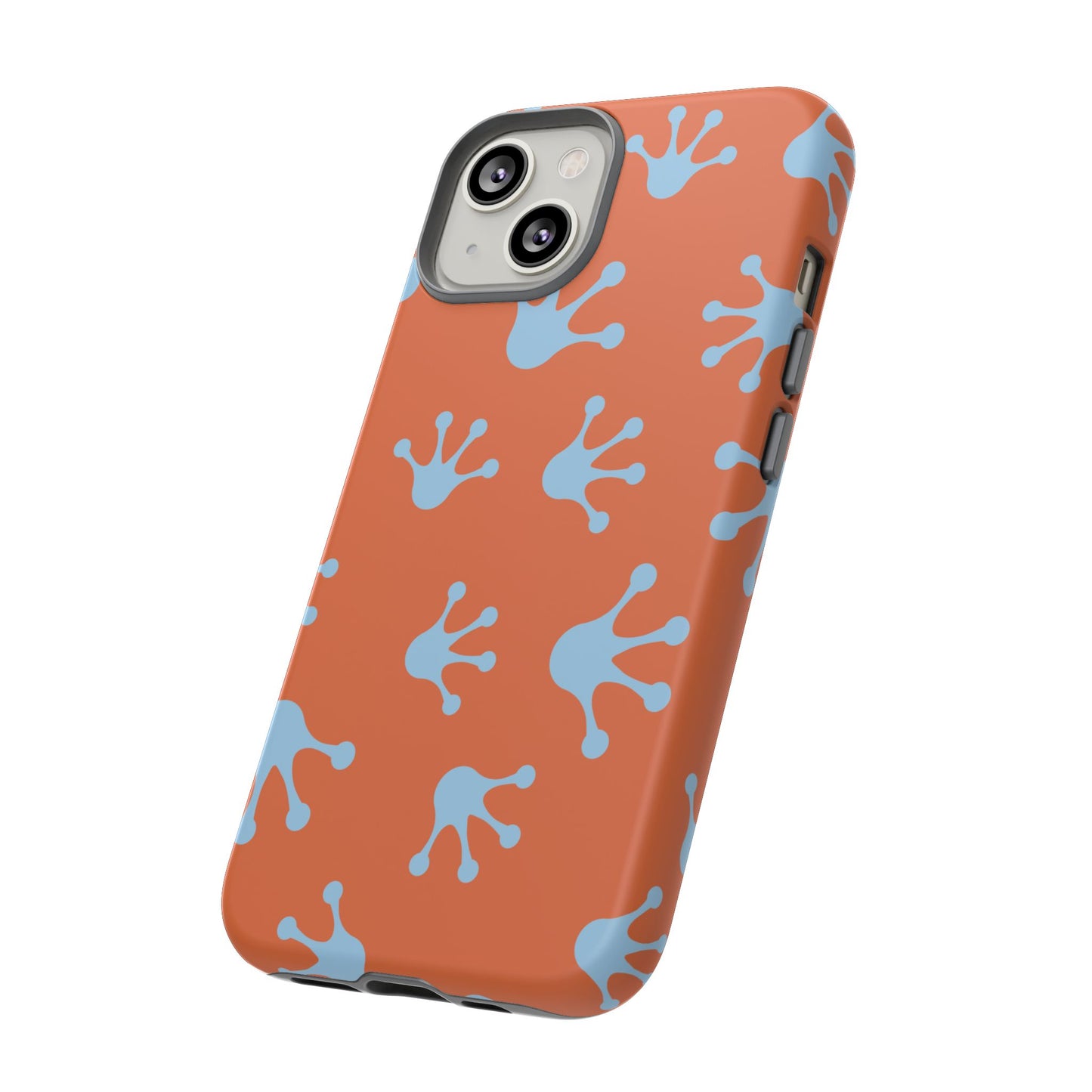 Frog Print Phone Case - Tough Cases, Orange Frog Design, Unique Gift, Fun Accessories, Vibrant Phone Cases, Cool Cases