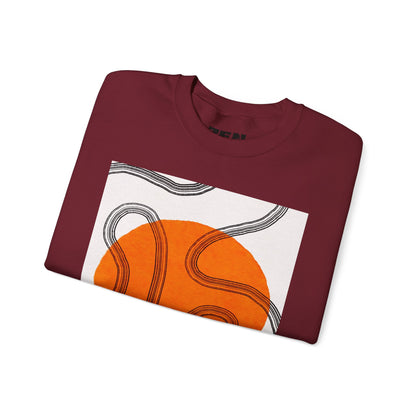 Retro Abstract Art Crewneck Sweatshirt, Cozy Graphic Pullover, Unisex Casualwear, Perfect Gift for Art Lovers, Fall Fashion Essential, Gift for Him, Gift for Her