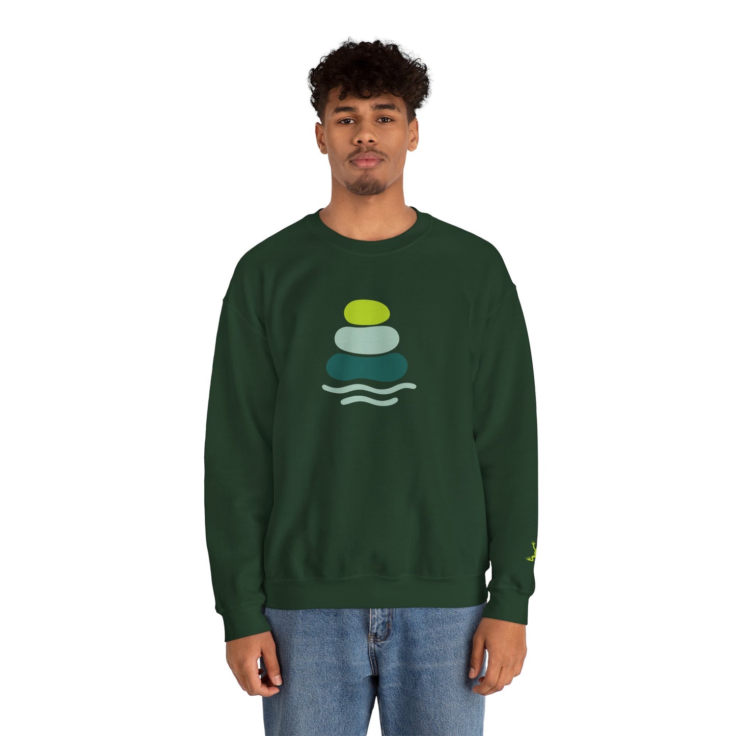 Serene Stones Unisex Crewneck Sweatshirt, Cozy Sweatshirt, Relaxation Apparel, Casual Wear, Mindfulness Gift
