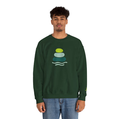 Serene Stones Unisex Crewneck Sweatshirt, Cozy Sweatshirt, Relaxation Apparel, Casual Wear, Mindfulness Gift