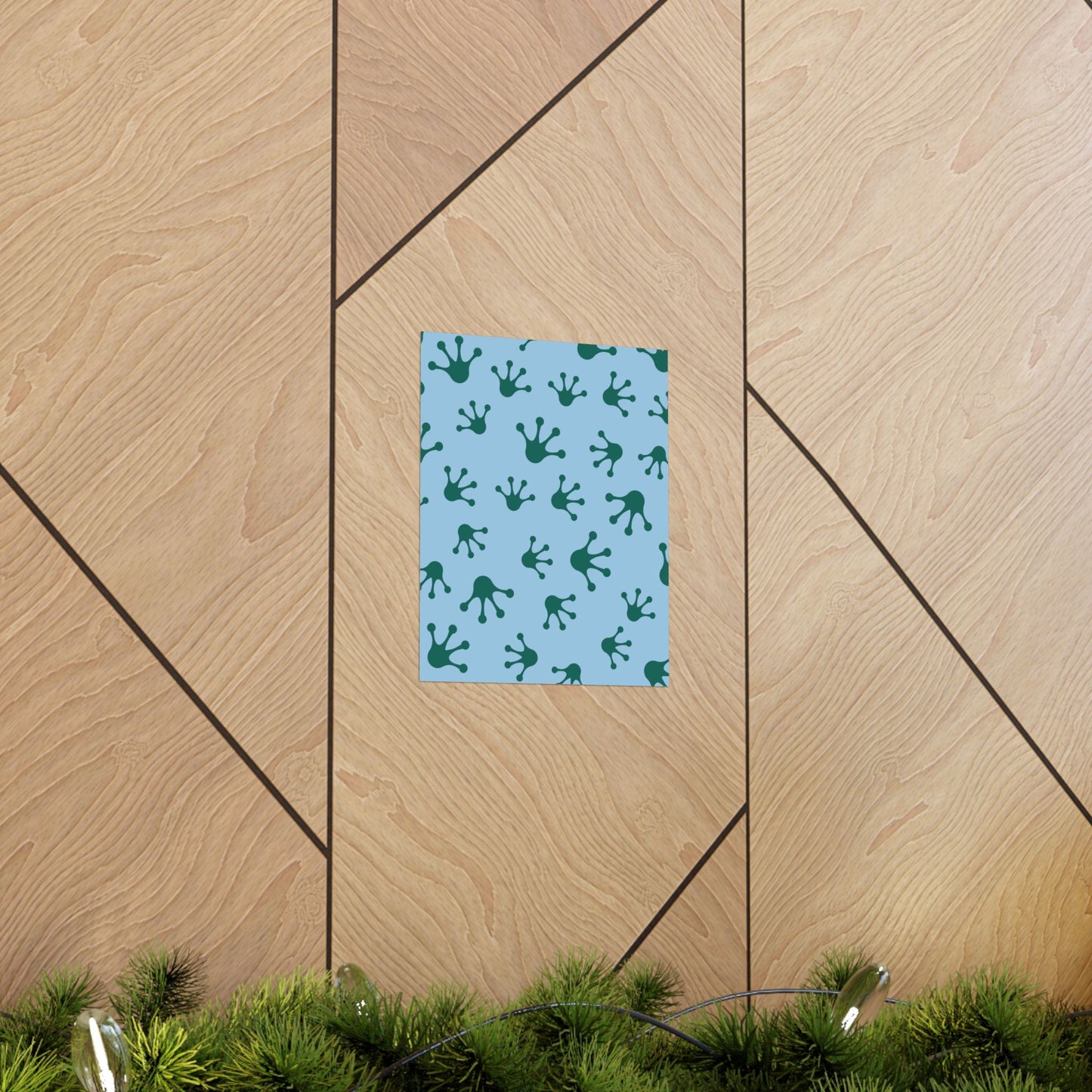 Frog Pattern Matte Vertical Posters, Wall Art, Kids Room Decor, Nursery Decor, Eco-Friendly Art, Unique Gift Idea