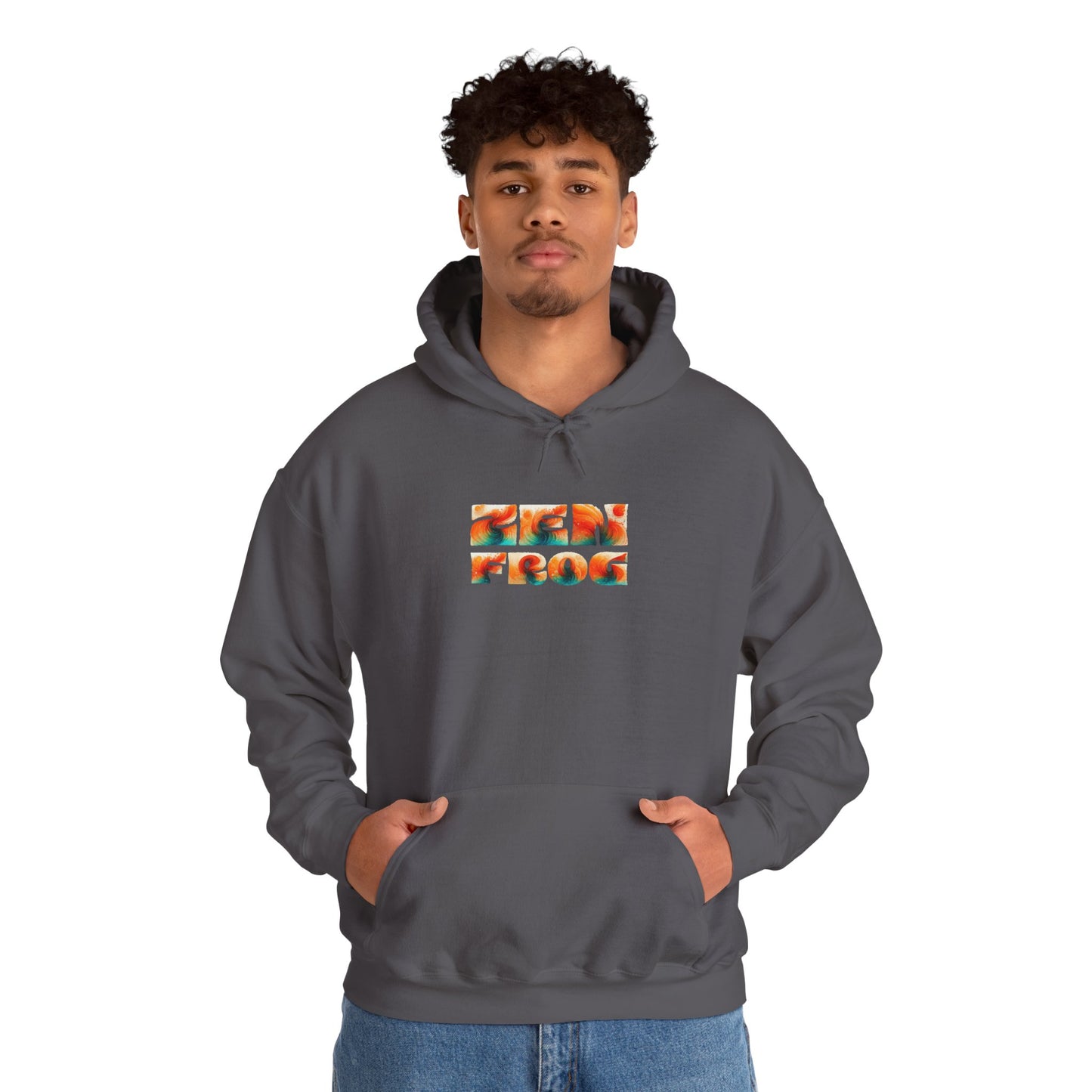 Vibrant Unisex Hoodie with Zen Frog and Snake Design, Cool Gift for Nature Lovers, Casual Wear for All Occasions, Gift for Her, Cool Hoodies