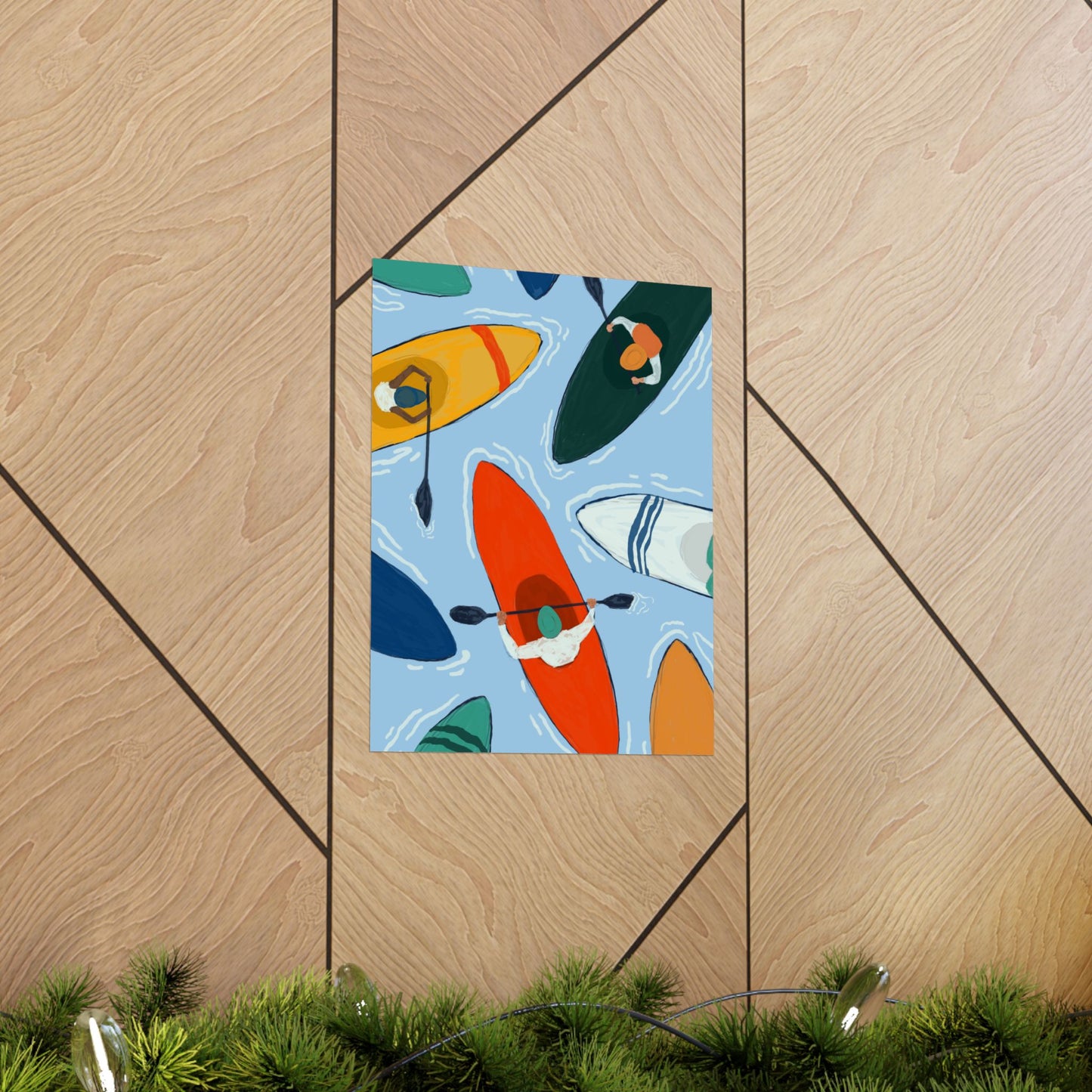 Kayaking Adventure Poster, Water Sports Wall Art, Nautical Home Decor, Gift for Him/Her, Summer Vibes
