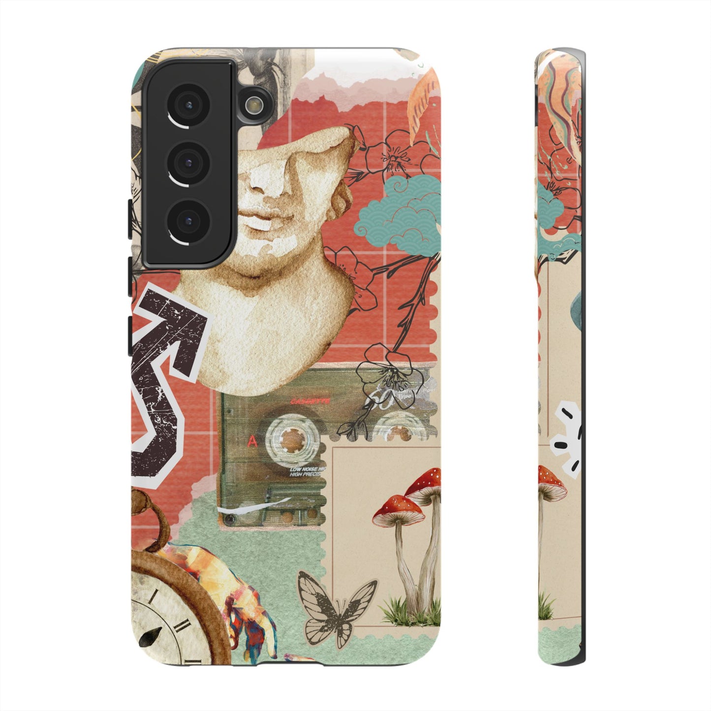 Artistic iPhone Case, Tough Cases with Vintage Design, Unique Phone Cover, Gift for Art Lovers, Protective Case for All Occasions, Vintage Collage Art