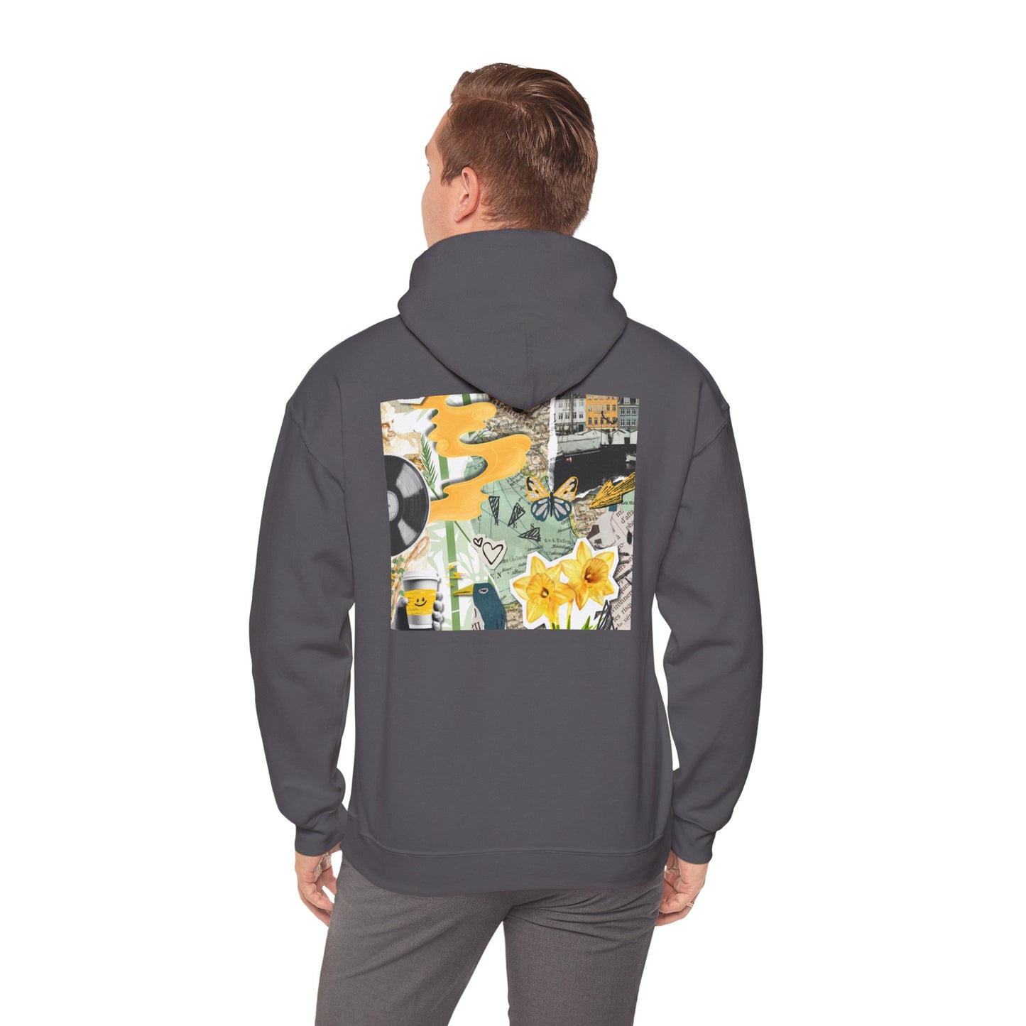 Lotus Flower Unisex Hoodie: Cozy Sweatshirt, Gift for Yoga Lovers, Meditation Apparel, Casual Streetwear, Nature-Inspired Wear, Artsy Collage, Cool Crewnecks