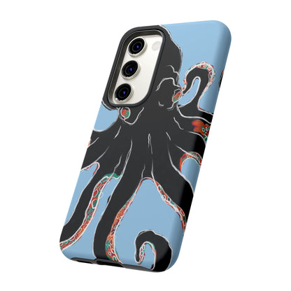 Octopus Tough Phone Case, Sea Creature Design, Ocean Lover Gift, Unique Phone Cover, Underwater Artwork