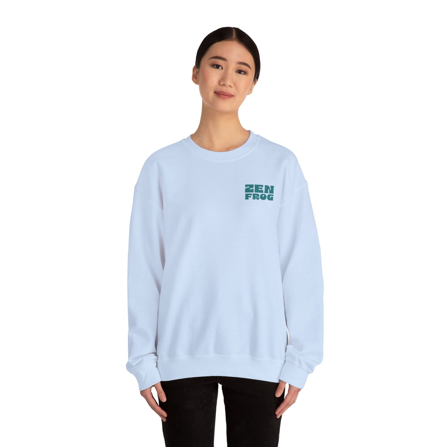 Zen Frog Crewneck Sweatshirt - Relaxed Vibe, Unisex Sweatshirt, Perfect for Cozy Days, Gift for Meditation Lovers, Casual Fashion