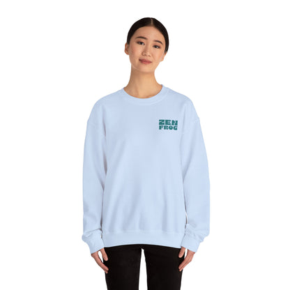 Zen Frog Crewneck Sweatshirt - Relaxed Vibe, Unisex Sweatshirt, Perfect for Cozy Days, Gift for Meditation Lovers, Casual Fashion