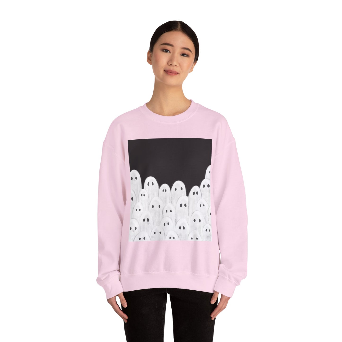 Painted Ghosts Crewneck | Cozy Sweatshirt, Perfect for Halloween, Fall, and Spooky Season