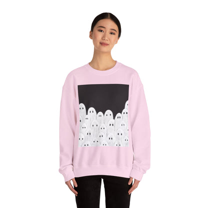 Painted Ghosts Crewneck | Cozy Sweatshirt, Perfect for Halloween, Fall, and Spooky Season