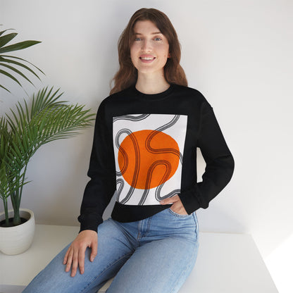 Retro Abstract Art Crewneck Sweatshirt, Cozy Graphic Pullover, Unisex Casualwear, Perfect Gift for Art Lovers, Fall Fashion Essential, Gift for Him, Gift for Her