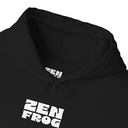 Zen Frog Octopus Unisex Heavy Blend Hooded Sweatshirt, Cozy Graphic Hoodie, Gift for Ocean Lovers, Unique Casual Wear, Relaxed Style