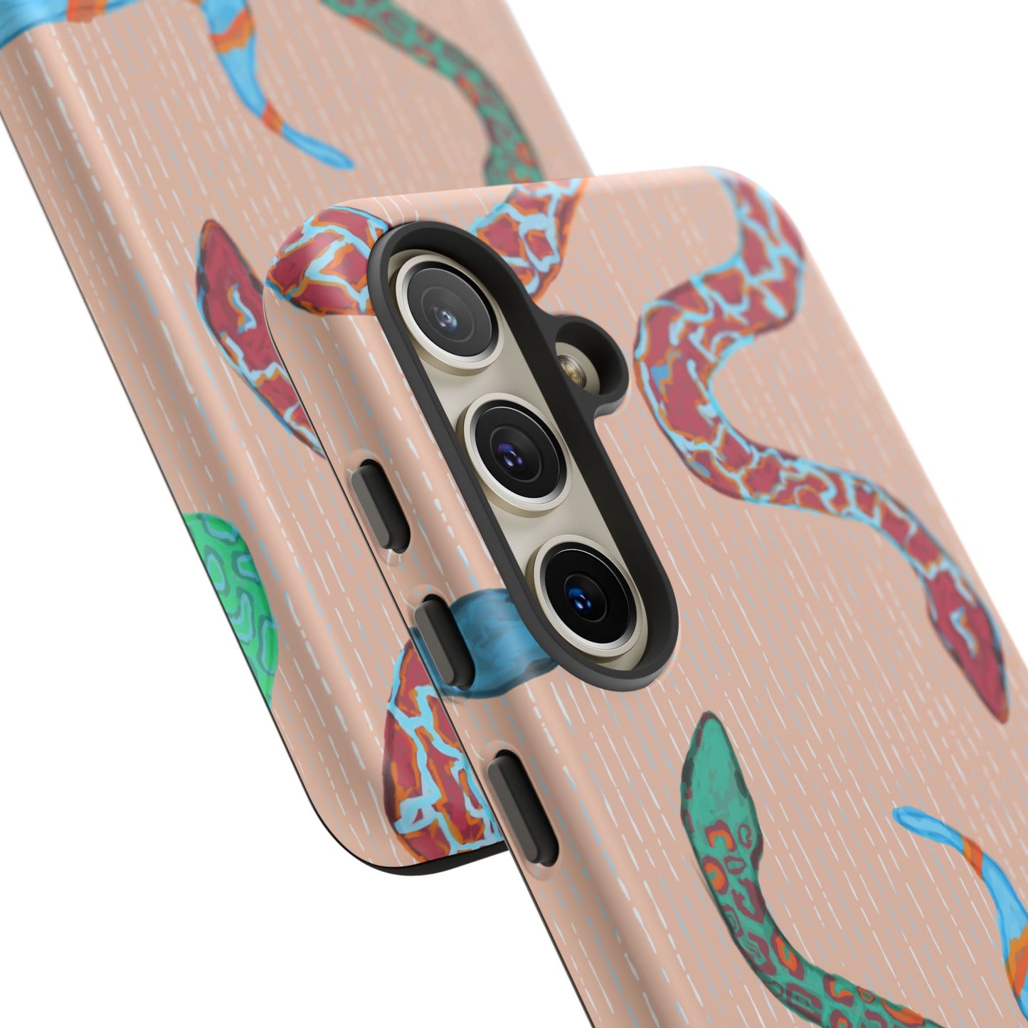 Colorful Snake Phone Case, Tough Phone Case, Unique Phone Cover, Animal Print Case, Gifts for Her, Trendy Accessories