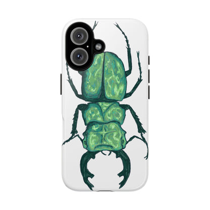 Green Beetle Phone Case - Tough Cases, Insect Lover Gift, Nature Lover Accessory, Unique Phone Cover, Eco-Friendly Design