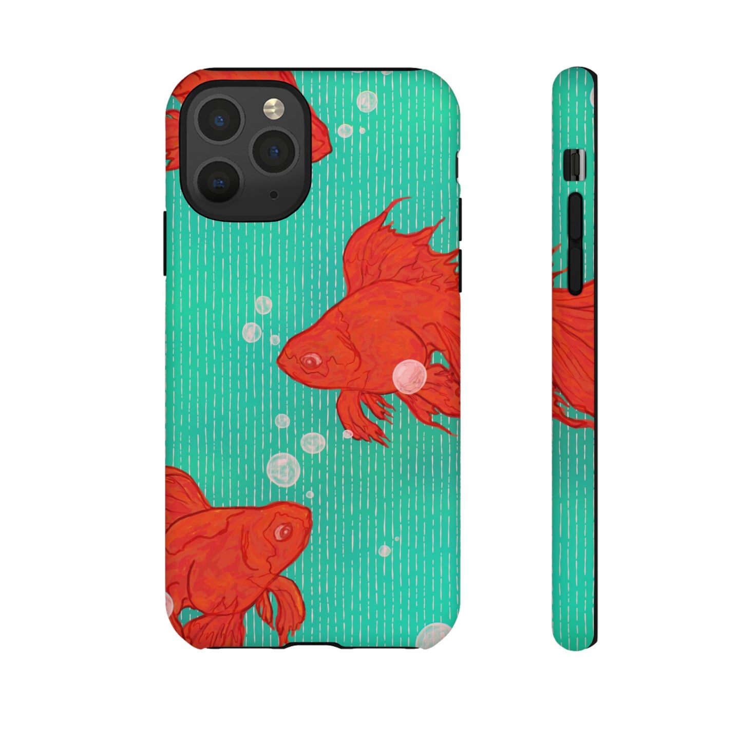Vibrant Goldfish Phone Case, Colorful iPhone Cover, Ocean Vibe Accessory, Unique Gift for Fish Lovers, Cute Phone Cases