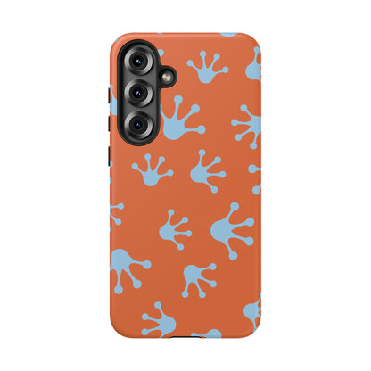 Frog Print Phone Case - Tough Cases, Orange Frog Design, Unique Gift, Fun Accessories, Vibrant Phone Cases, Cool Cases