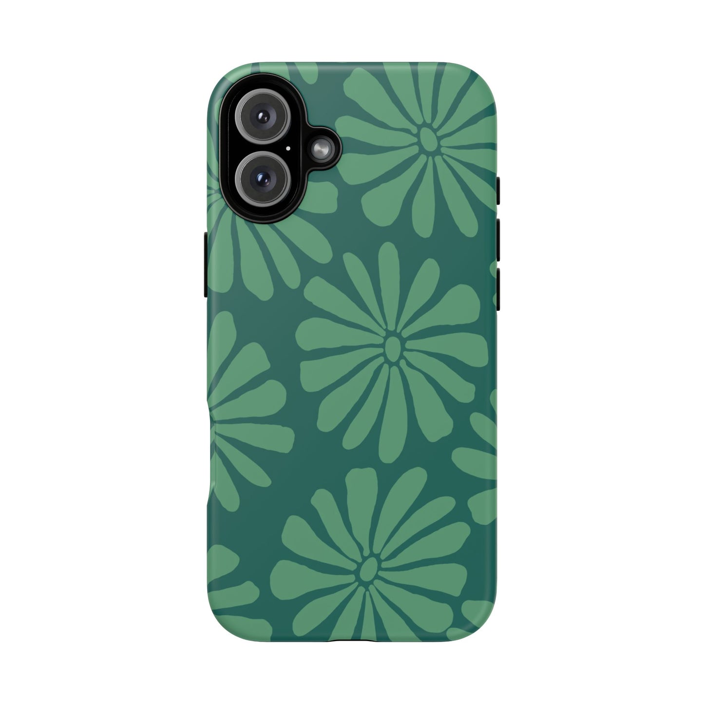 Stylish iPhone Case, Floral Phone Cover, Tough Phone Cases, Green Daisy Design, Unique Gift for Her, Spring Accessories