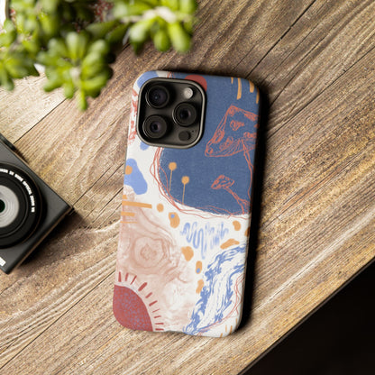 Artistic Phone Case with Abstract Design, Tough Phone Case, Unique Gift, Trendy Accessories, Modern Art Case, Stylish Tech Gear