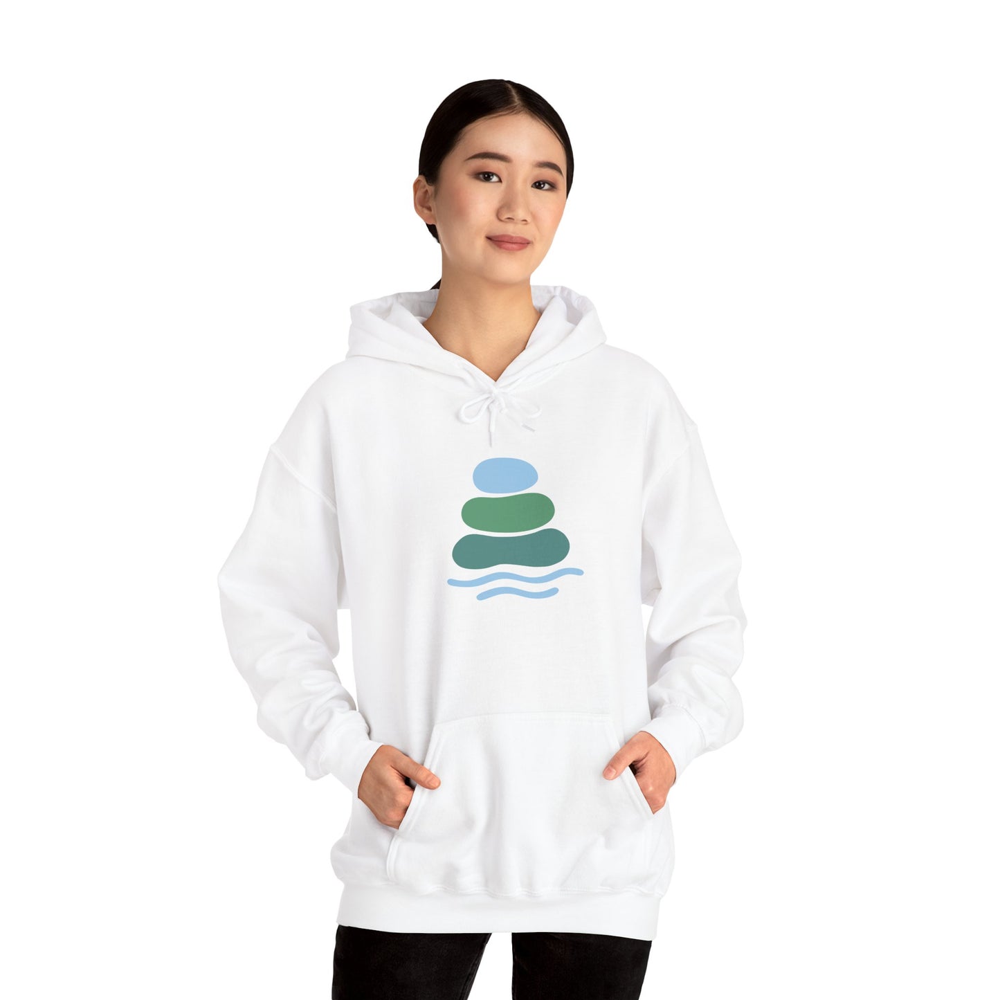 Zen-Inspired Unisex Hooded Sweatshirt, Relaxing Sweatshirt, Comfortable Hoodie, Gift for Meditation Lovers, Cozy Outerwear for All Occasions