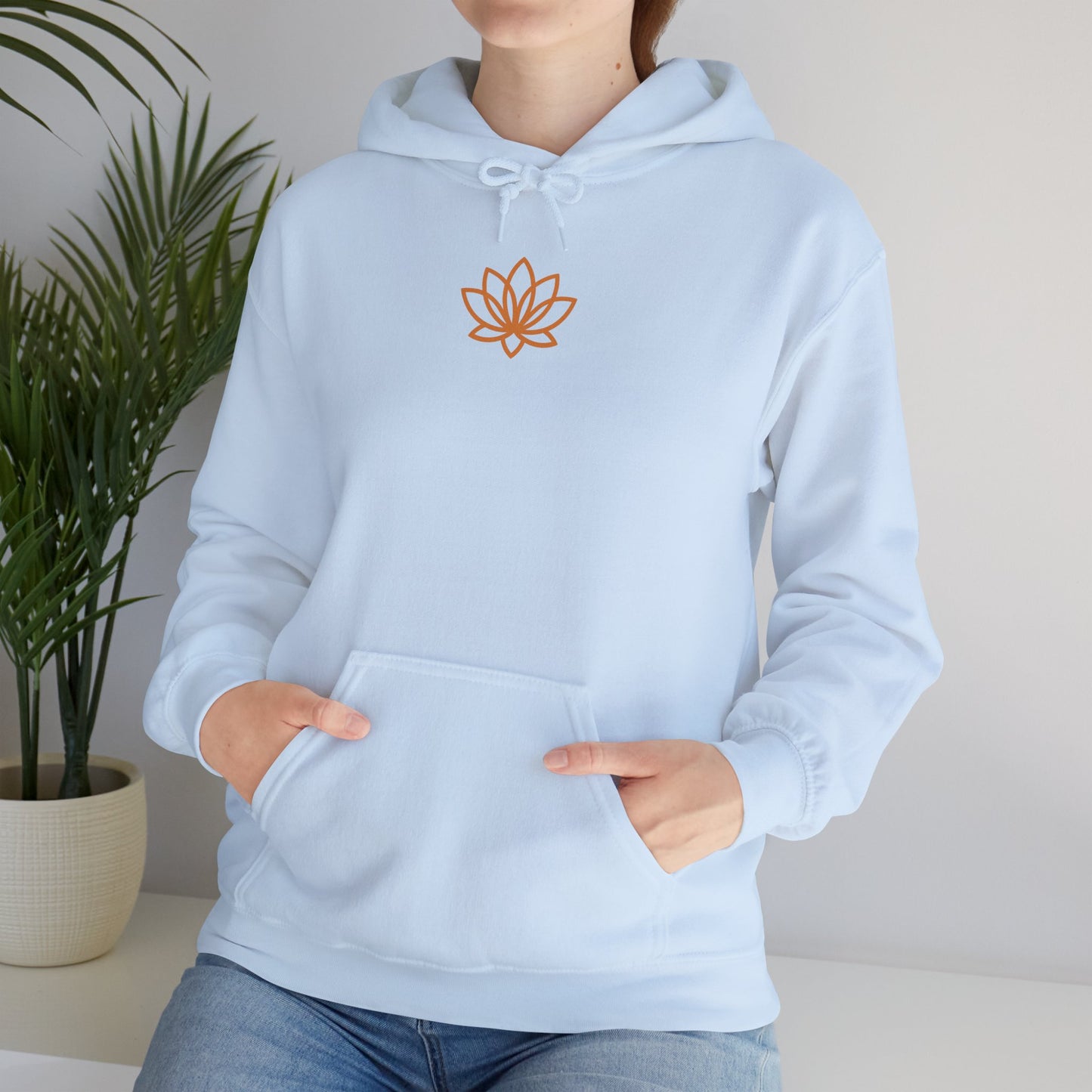 Serene Adventure Hoodie with Lotus Design, Eco-Friendly Sweatshirt for Outdoors, Yoga, Surfing, Beach Days, Mindfulness, Gift for Her, Gift for Him, Kayak Sweatshirt, Outdoor Designs