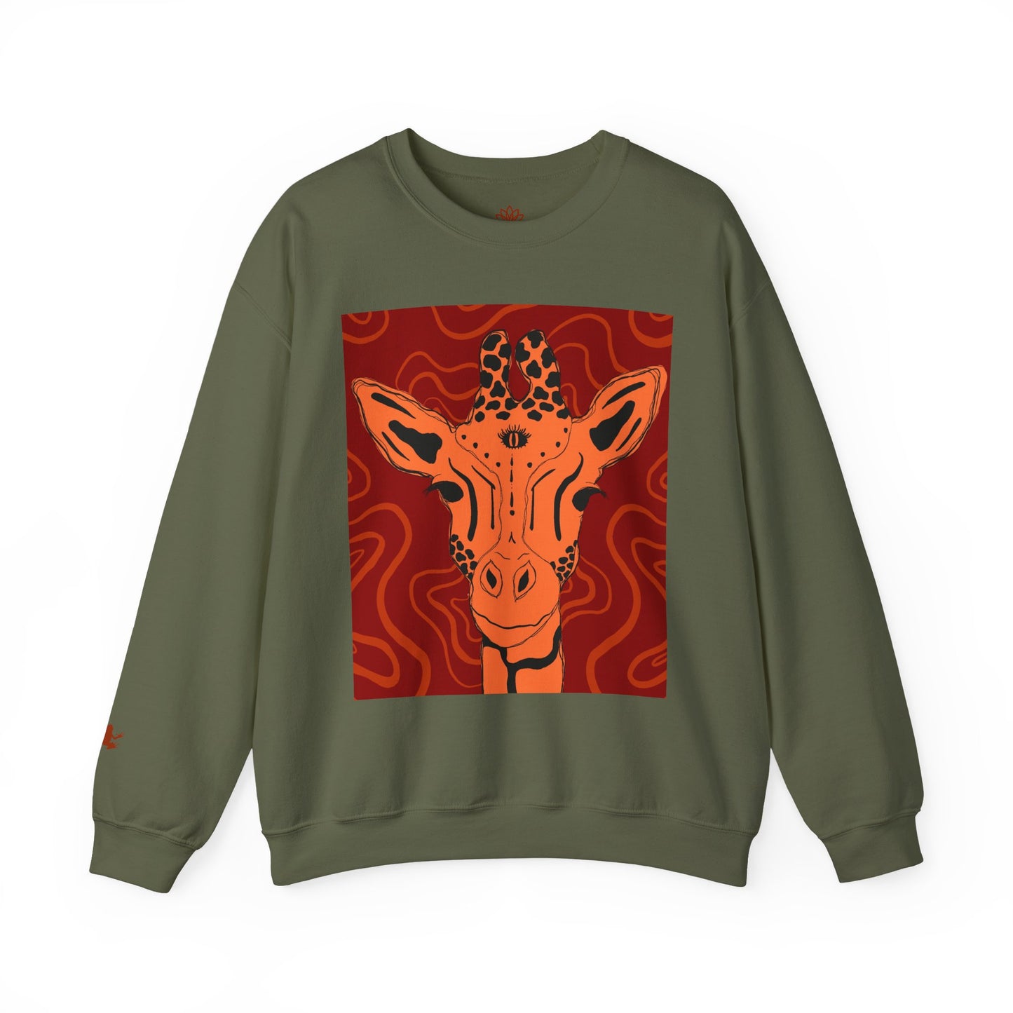 Giraffe Art Crewneck Sweatshirt, Cozy Giraffe Sweatshirt, Animal Lover Gift, Unique Sweatshirt for Friends, Cute Animal Apparel