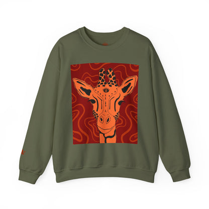 Giraffe Art Crewneck Sweatshirt, Cozy Giraffe Sweatshirt, Animal Lover Gift, Unique Sweatshirt for Friends, Cute Animal Apparel